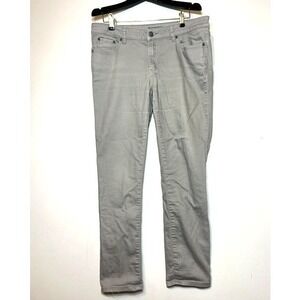 Prana Women's Gray Stretch Straight Leg Short Inseam Pants Sz 12/31